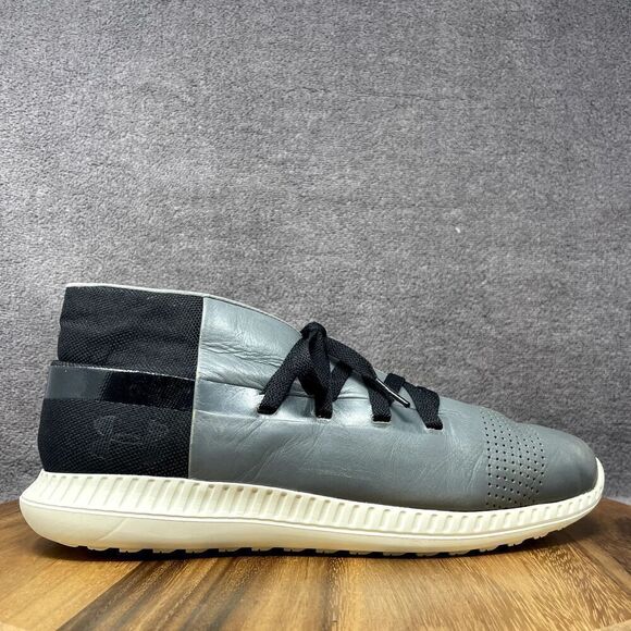 Under Armour Veloce Mid Gray Black Casual Athletic Sneakers Shoes Men's Size 9.5 - Picture 1 of 9